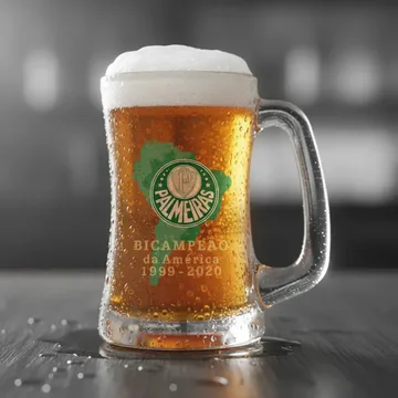 Caneca de vidro Palmeiras Bicampeão da América 444ml
