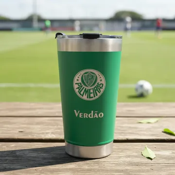 Copo térmico inox do Palmeiras 473ml com tampa